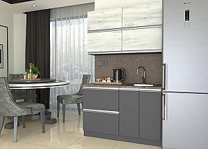 Set mobila bucatarie Yasen Madera 1.2 m (dulap sub chiuvetă) Stejar Kraft Alb / Grafit Gri