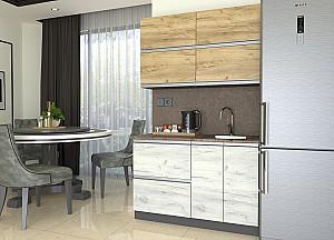 Set mobila bucatarie Yasen Madera 1.2 m (dulap sub chiuvetă) Stejar Kraft Auriu / Stejar Kraft Alb