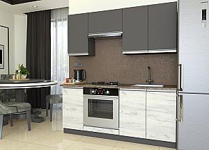 Set mobila bucatarie Yasen Madera 1.8 m Grafit Gri / Stejar Kraft Alb