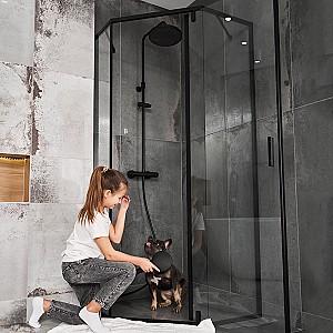 Cabina de dus Stream Alameda 900x900x2000 Negru Mat