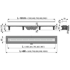 Rigola de dus Alcaplast APZ18-750M (106418)