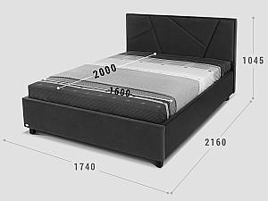 Pat Confort Vegas 160x200 Negru tapitat