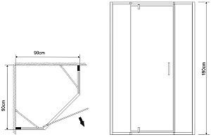 Cabina de dus Stream Alameda 900x900x2000mm