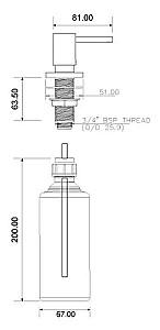 Dozator sapun lichid McAlpine SOAP-SQ-CPB