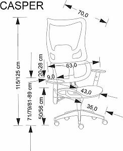 Fotoliu de birou Halmar Casper Black