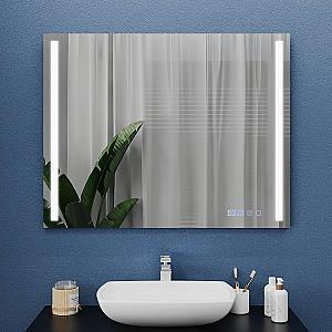 Oglindă Bayro Sigma ortogonală 1000x800 LED touch cu dezaburire ceas și termometru 121767