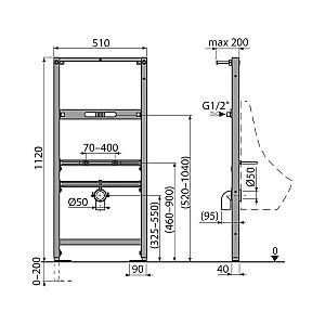 Instalatie wc incastrat cu cadru Alcaplast 107/1120 (110255)
