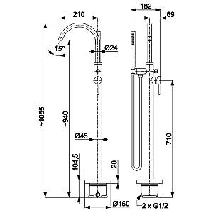 Baterie cada Armatura Moza aur mat (109132)