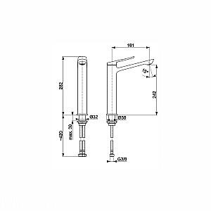 Baterie pentru lavoar Armatura Amazonit (104748)