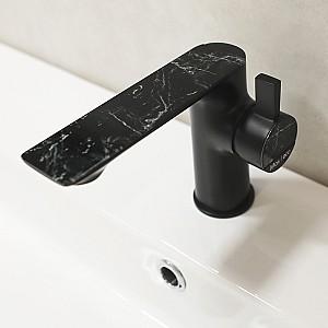 Baterie pentru lavoar Mat|eco Marble Negru