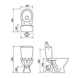 Vas WC Cersanit Mito Milos