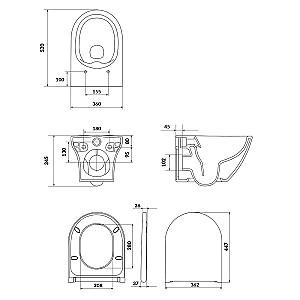 Vas WC Cersanit Larga Rimless Slim