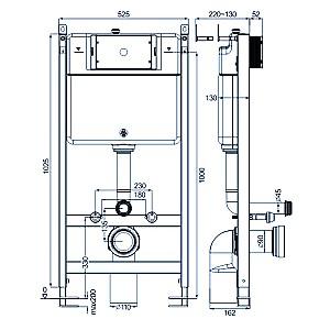 Instalatie wc incastrat cu cadru NOMI Standard 009D (118435)
