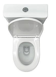 Vas WC Ceramica Blanca T2+Capac Duroplast No-Rim