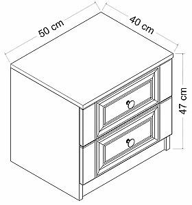Noptiera Trendy Kale 4923 Alb