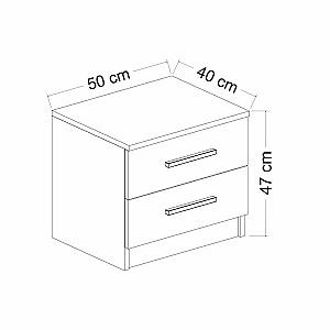 Noptiera Trendy Kale 84 Alb