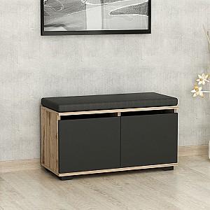 Dulap pentru incaltaminte Trendy Drago Nuc (Maro)/Negru