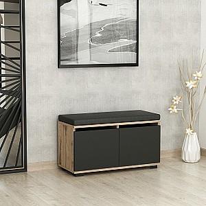 Dulap pentru incaltaminte Trendy Drago Nuc (Maro)/Negru