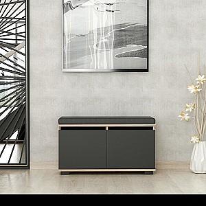 Dulap pentru incaltaminte Trendy Drago Nuc (Maro)/Negru