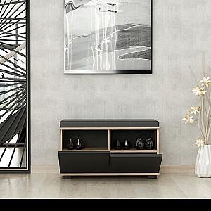 Dulap pentru incaltaminte Trendy Drago Nuc (Maro)/Negru