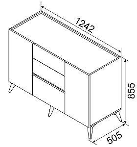 Comoda Ambianta Space Alb