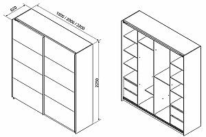 Set dormitor Ambianta Space Nr.1 Gri