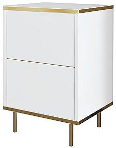 Noptiera Trendy Imaj Alb/Auriu