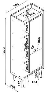 Dulap de baie Trendy Lagomood Ruby Stejar (Bej)/Alb