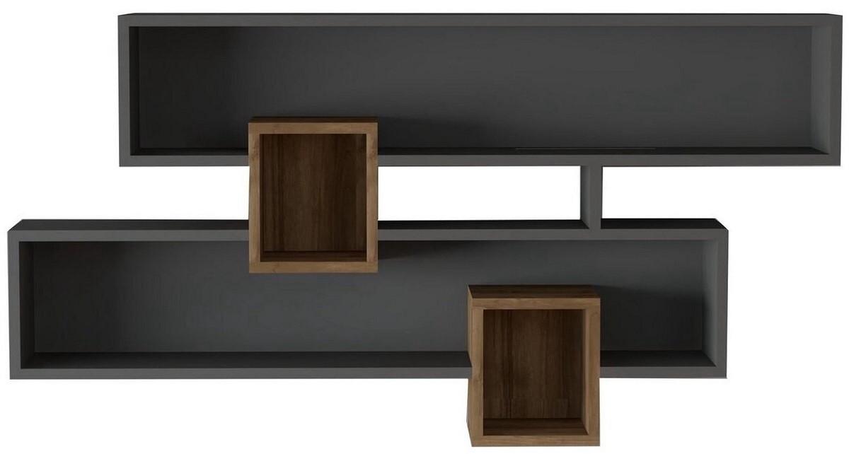 Raft de perete Trendy Karen Nuc (Maro)/Antracit (Gri)