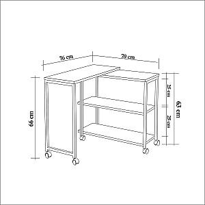 Masuta de cafea, reviste Trendy Melin Pin Atlantic (Maro)/Negru