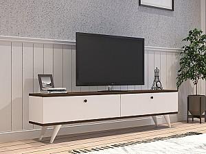 Tumba pentru televizor Trendy Paris Alb/Nuc (Maro)