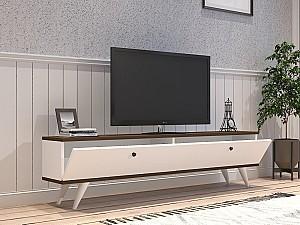 Tumba pentru televizor Trendy Paris Alb/Nuc (Maro)