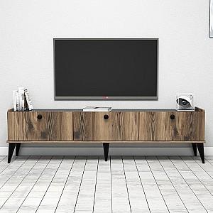 Tumba pentru televizor Trendy Lidia Nuc (Maro)/Marmura