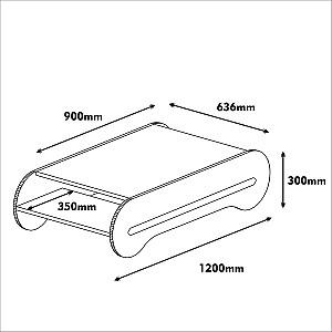 Masuta de cafea, reviste Trendy Cool Nuc (Maro)/Galben