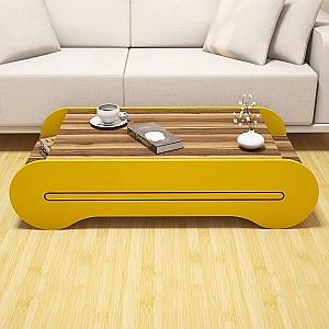 Masuta de cafea, reviste Trendy Cool Nuc (Maro)/Galben