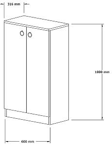 Dulap pentru incaltaminte Trendy Defne Safir (Bej)