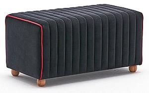 Bancheta si fotoliu puf Trendy Mabel Negru