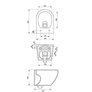 Vas WC Cersanit Desse Vortex Slim (White)