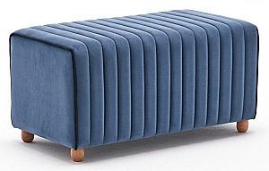 Bancheta si fotoliu puf Trendy Mabel Albastru