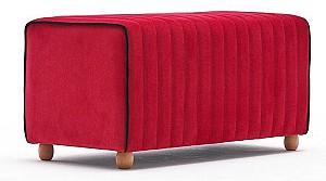 Bancheta si fotoliu puf Trendy Mabel Rosu