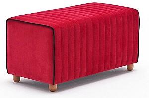 Bancheta si fotoliu puf Trendy Mabel Rosu