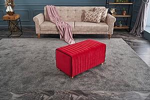 Bancheta si fotoliu puf Trendy Mabel Rosu