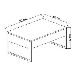 Masuta de cafea, reviste Trendy Luxe Travertin/Auriu