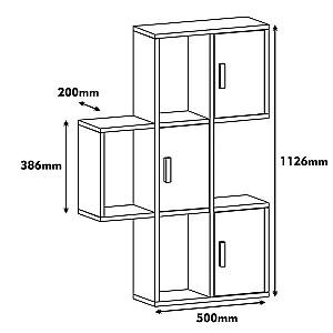 Raft de perete Trendy Flora Nuc (Maro)/Crem
