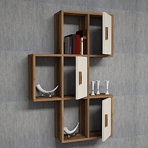 Raft de perete Trendy Flora Nuc (Maro)/Crem