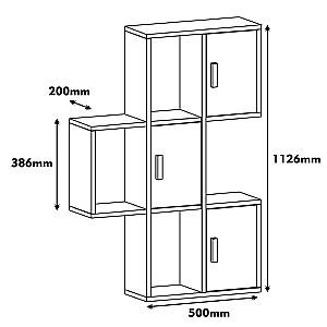 Raft de perete Trendy Flora Nuc (Maro)/Alb