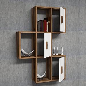 Raft de perete Trendy Flora Nuc (Maro)/Alb