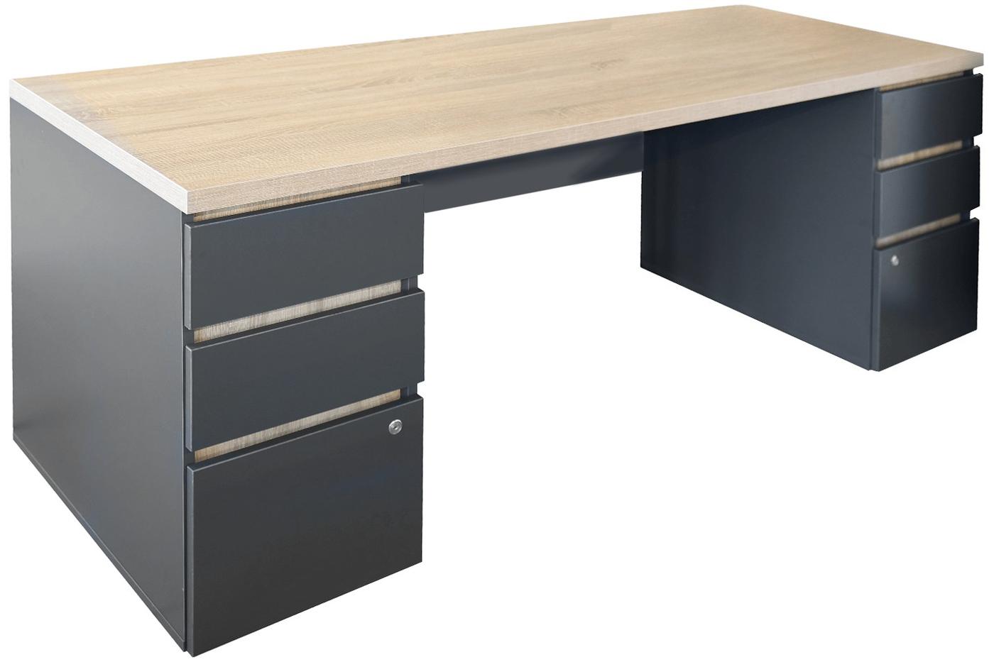 Masa de birou DP Urban Box Incorporat 2000×680 Sonoma/Antracite