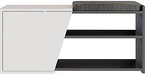 Dulap pentru incaltaminte Trendy Fiona Bench Antracit (Gri)/Alb