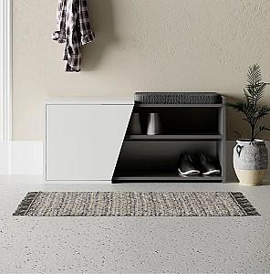 Dulap pentru incaltaminte Trendy Fiona Bench Antracit (Gri)/Alb